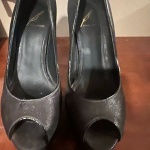 Brian Atwood, peep toe heels.